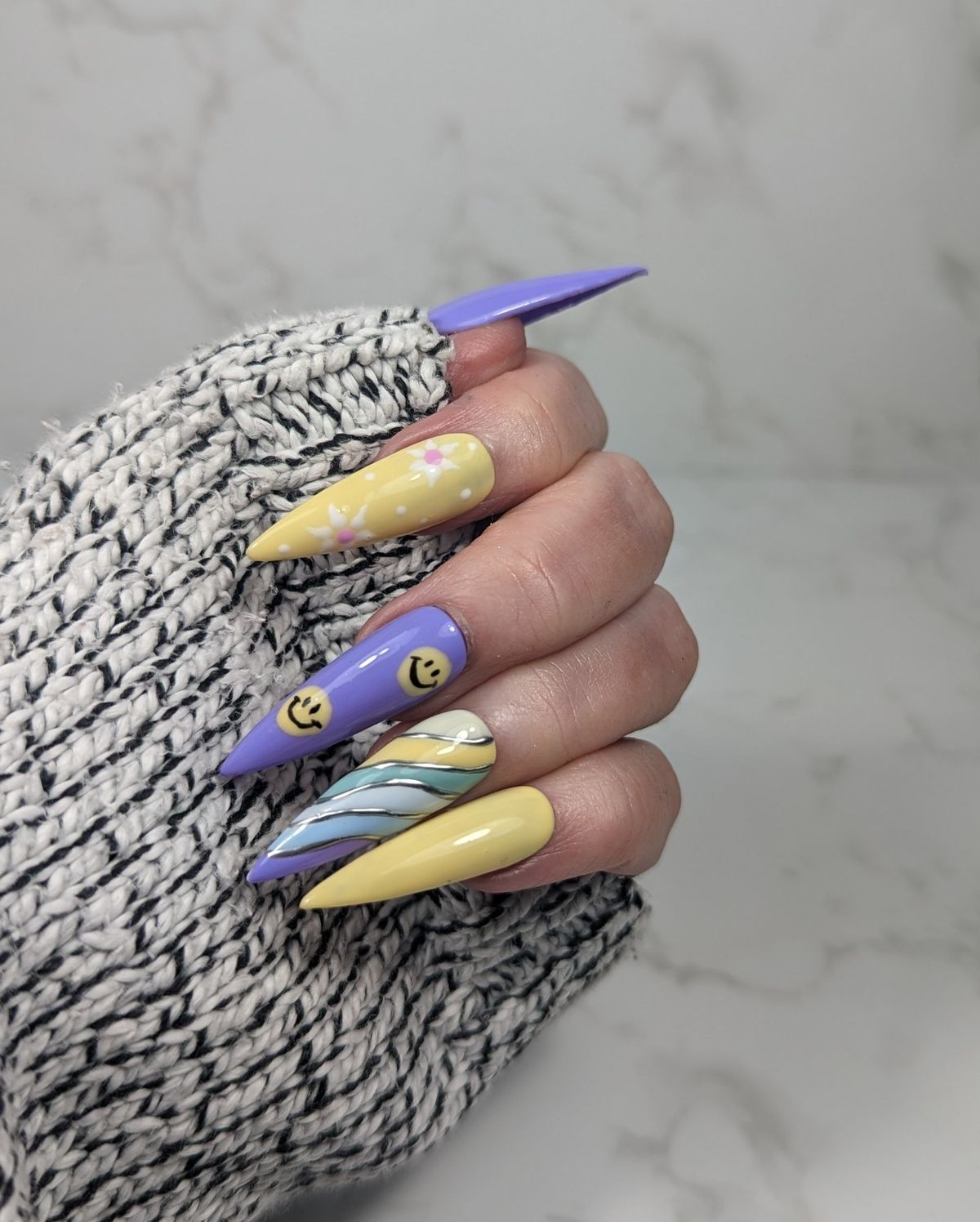 Bespoke Hand Painted Luxury Press on Nails